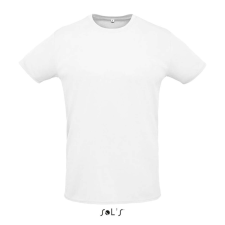 SOL&#039;S rövid ujjú unisex sport póló SO02995, White-M férfi póló