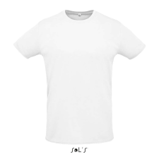 SOL&#039;S rövid ujjú unisex sport póló SO02995, White-S férfi póló