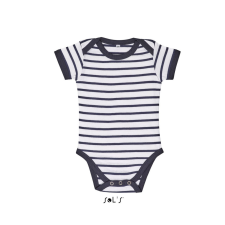 SOL'S SO01401 SOL'S MILES BABY - STRIPED BODYSUIT 3/6M kombidressz, body