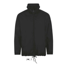 SOL'S széldzseki, gallérba rejtett kapucnival SO01618, Black-L férfi kabát, dzseki