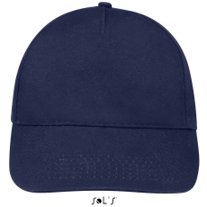 SOL'S tépőzáras 5 paneles pamut baseball sapka SO88110, French Navy-U