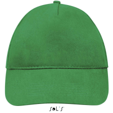 SOL&#039;S tépőzáras 5 paneles pamut baseball sapka SO88110, Kelly Green-U munkaruha