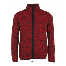 SOL&#039;S Uniszex kabát SOL&#039;S SO01652 Sol&#039;S Turbo - Knitted Fleece Jacket -3XL, Red/Black női dzseki, kabát