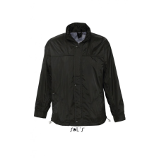 SOL&#039;S Uniszex széldzseki SOL&#039;S SO46000 Sol&#039;S Mistral - Jersey-Lined Water Repellent Windbreaker -S, Black női dzseki, kabát
