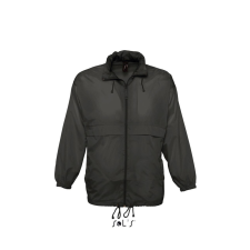 SOL&#039;S vízálló, kapucnis széldzseki SO32000, Black-XL férfi kabát, dzseki