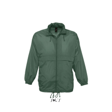 SOL&#039;S vízálló, kapucnis széldzseki SO32000, Forest Green-M férfi kabát, dzseki