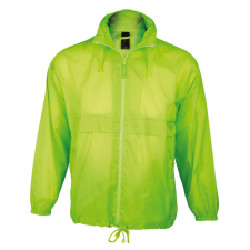 SOL&#039;S vízálló, kapucnis széldzseki SO32000, Neon Lime-XS férfi kabát, dzseki
