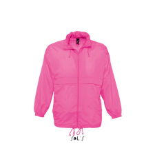 SOL&#039;S vízálló, kapucnis széldzseki SO32000, Neon Pink 2-M férfi kabát, dzseki