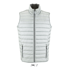 SOL'S WAVE könnyű bélelt férfi steppelt mellény SO01436, Metal Grey-L férfi mellény