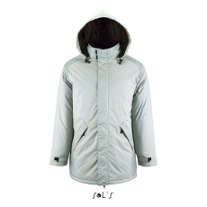  SOL&- 039;S ROBYN steppelt bélésű unisex kabát, gallérba rejthető kapucnival SO02109, Metal Grey-3XL