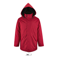  SOL&- 039;S ROBYN steppelt bélésű unisex kabát, gallérba rejthető kapucnival SO02109, Red-3XL