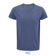 SOL'S Crusader Men - környakas testhezálló jersey póló (denim, L) munkaruha
