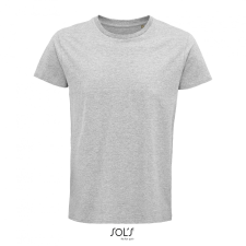 SOL'S Crusader Men - környakas testhezálló jersey póló (grey melange, 2XL) munkaruha