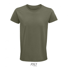 SOL'S Crusader Men - környakas testhezálló jersey póló (khaki, L) munkaruha
