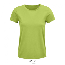 SOL'S Crusader Women - környakas testhezálló jersey póló (apple green, L) munkaruha