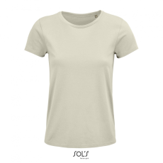 SOL'S Crusader Women - környakas testhezálló jersey póló (natural, M)