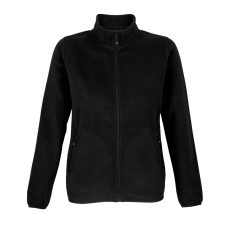 SOL'S Factor Women - microgyapjú zipzáros pulóver (black, XL)