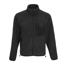 SOL'S Fury - zipzáros pulóver (carbon grey/black, 2XL)