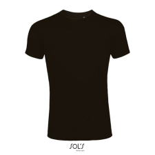 SOL'S Imperial Fit - férfi környakú testhezálló póló (deep black, M) munkaruha