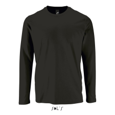 SOL'S Imperial LSL Men - hosszú ujjú póló (deep black, 4XL) munkaruha