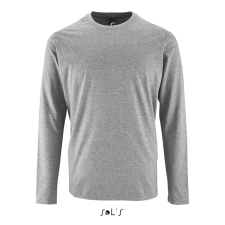 SOL'S Imperial LSL Men - hosszú ujjú póló (grey melange, 4XL) munkaruha