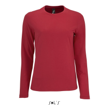 SOL'S Imperial LSL Women - hosszú ujjú póló (red, S) munkaruha