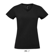 SOL'S Imperial V Women - v-nyakú póló (deep black, XL) munkaruha
