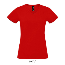 SOL'S Imperial V Women - v-nyakú póló (red, L) munkaruha