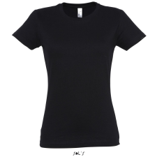 SOL'S Imperial Women - környakú póló (deep black, L) munkaruha