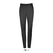 SOL'S Jared Women - szatén streccs nadrág (black, 38) munkaruha