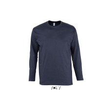 SOL'S Monarch - férfi környakú hosszú ujjú póló (navy, 4XL)