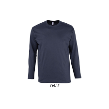 SOL'S Monarch - férfi környakú hosszú ujjú póló (navy, 5XL) munkaruha