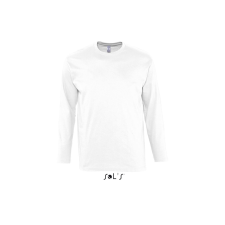 SOL'S Monarch - férfi környakú hosszú ujjú póló (white, 4XL) munkaruha