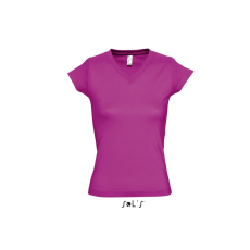 SOL'S Moon - női v-nyakú póló (fuchsia, 2XL)