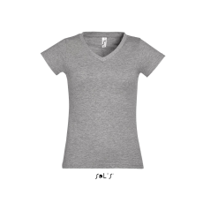 SOL'S Moon - női v-nyakú póló (grey melange, 2XL)