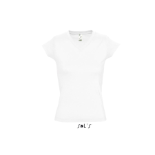 SOL'S Moon - női v-nyakú póló (white, XL) munkaruha