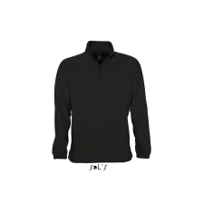 SOL'S Ness - gyapjú 1/4 zipzároszáros pulóver (black, 4XL) munkaruha