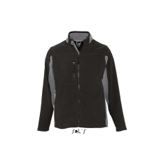 SOL'S Nordic - férfi kétszínű zipzáros gyapjú dzseki (black, S)