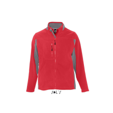 SOL'S Nordic - férfi kétszínű zipzáros gyapjú dzseki (red, XL)