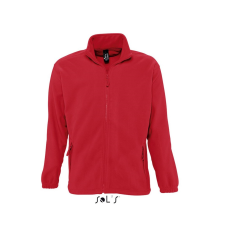 SOL'S North 100% Poliészter Unisex Zipp-Záras Pulóver (red, XL)