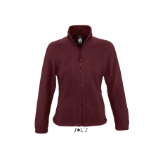 SOL'S North Women - zipzáros gyapjú dzseki (burgundi, XL) munkaruha