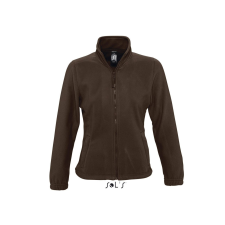 SOL'S North Women - zipzáros gyapjú dzseki (dark chocolate, XL) munkaruha