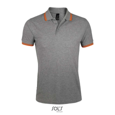SOL'S Pasadena Men - galléros póló (grey/navy, M)