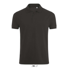SOL'S Phoenix Men - gyapjú-elasztán galléros póló (charcoal melange, M) munkaruha