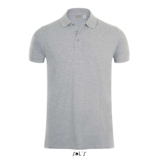 SOL'S Phoenix Men - gyapjú-elasztán galléros póló (grey melange, XL)
