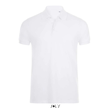 SOL'S Phoenix Men - gyapjú-elasztán galléros póló (white, S) munkaruha
