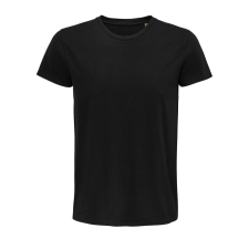 SOL'S Pioneer Men - környakas testhezálló jersey póló (deep black, XL) munkaruha
