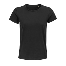 SOL'S Pioneer Women - környakas testhezálló jersey póló (deep black, S)