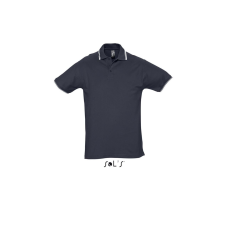 SOL'S Practice Men - galléros póló (navy/white, M) munkaruha