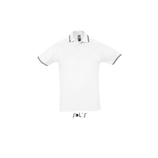 SOL'S Practice Men - galléros póló (white/navy, S)
